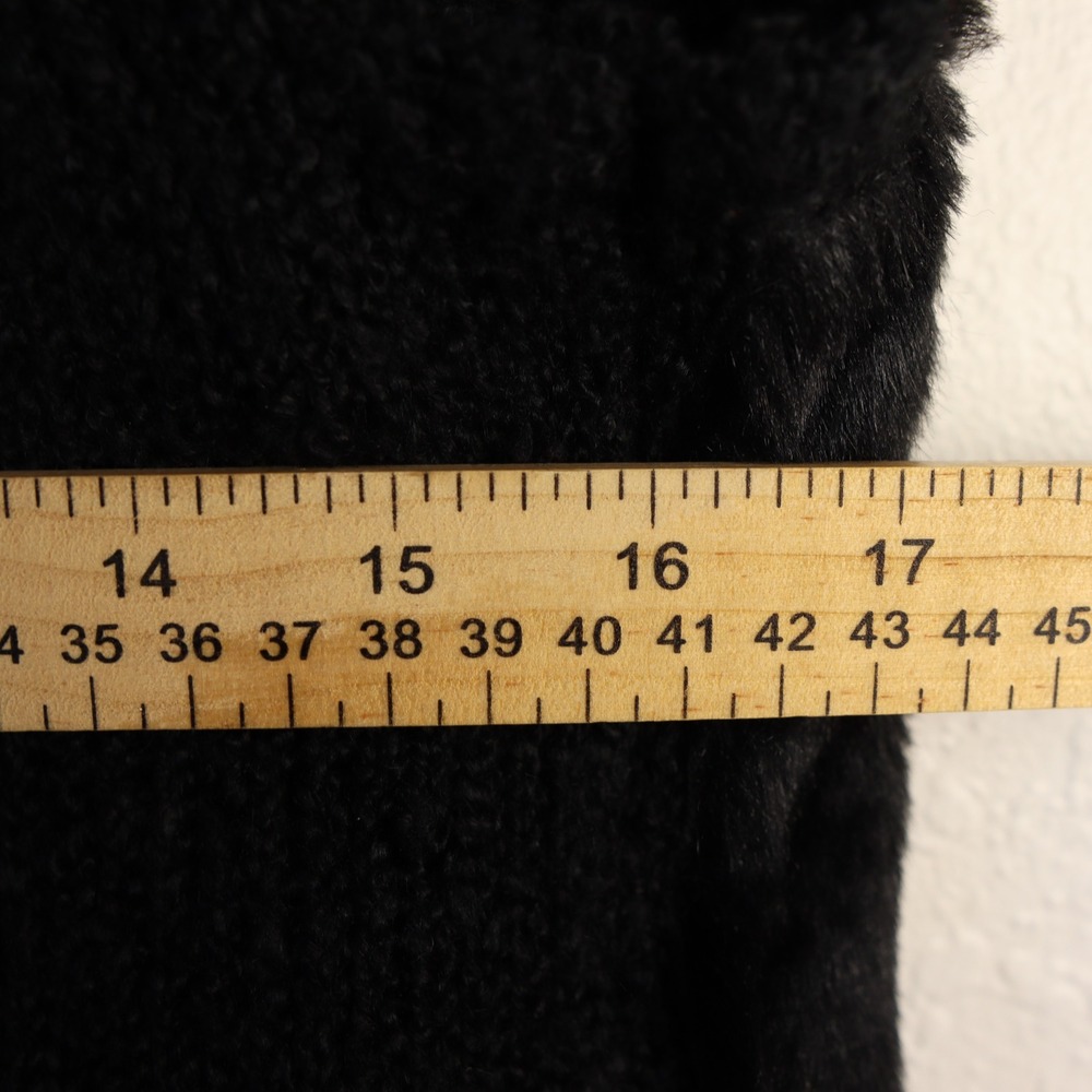 Valerie Stevens Vintage Black Faux Fur & Open Knit Vest Women's Size Small Y2K - Picture 9 of 10